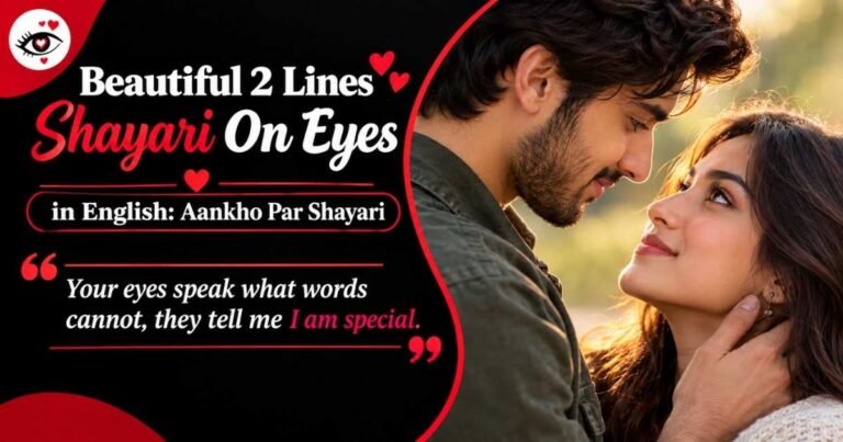Beautiful 2 Lines Shayari On Eyes in English