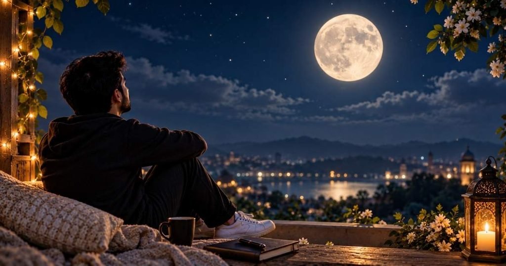 Chand Shayari in English